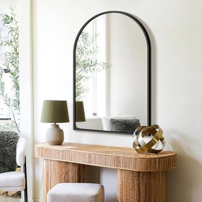 FICTOR 24" x 36" Arched Bathroom Vanity Mirror for Over Sink, Black