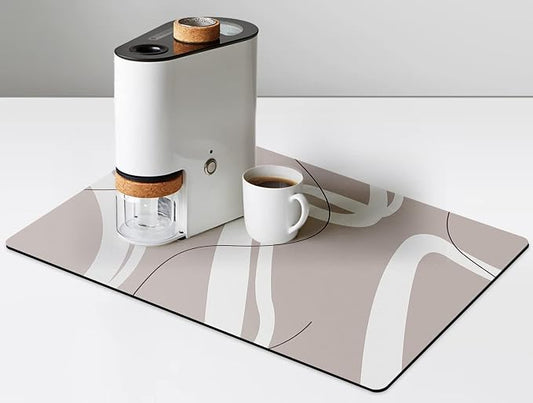 Golener Bar Counter Protector Absorbent Coffee Maker Spill Rug, Heat Resistant Tamping Mat Protects Against Spills, Water Proof Kitchen Decor, Use as Cup Mat
