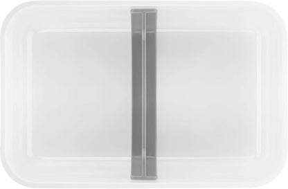 ZWILLING Fresh & Save Plastic Flat Lunch Box, Airtight Food Container, Meal Prep Container, BPA-Free, Grey - Large