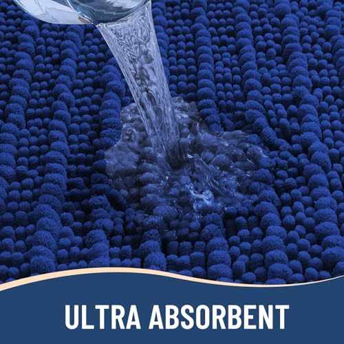 Arotive Bathroom Rugs Mat 24x16, Soft Absorbent Chenille Shaggy Bath Mat