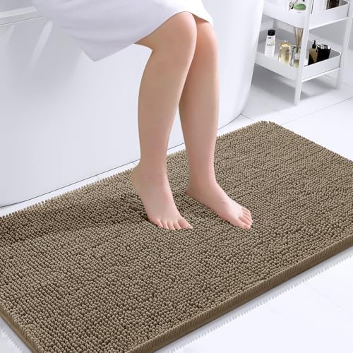 OLANLY Bathroom Runner Rugs 40x24, Extra Soft Absorbent Chenille Bath Rugs