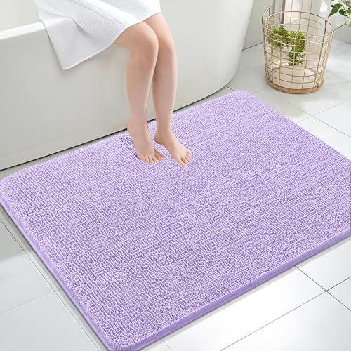 OLANLY Large Bathroom Rugs 40x32, Extra Soft Absorbent Chenille Bath Rugs