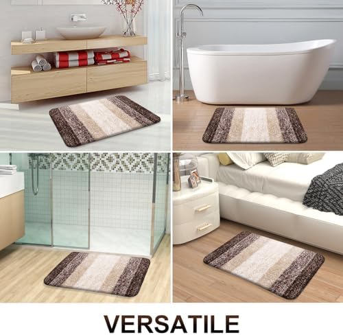 OLANLY Bathroom Runner Rug 40x20, Extra Soft Absorbent Microfiber Bath Rugs