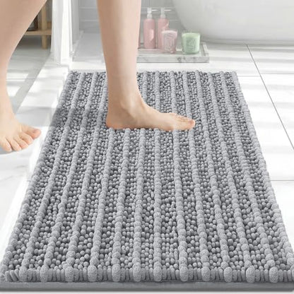 Arotive Bathroom Rugs Mat 30x17, Soft Absorbent Chenille Shaggy Bath Mat