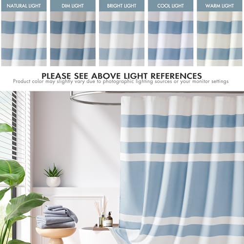Madison Park Spa Waffle Shower Curtain for Bathroom, 72 x 72, Blue