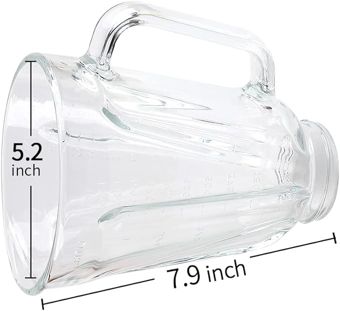 Replacement parts Glass Jar with lid, Compatible with Hamilton Beach Blenders (5cups)