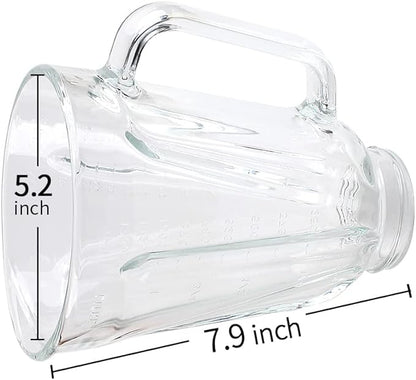 Replacement parts Glass Jar with lid, Compatible with Hamilton Beach Blenders (5cups)