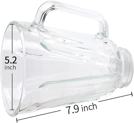 Replacement parts Glass Jar with lid, Compatible with Hamilton Beach Blenders (5cups)