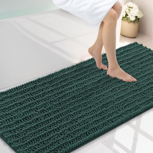 Smiry Bathroom Rugs 59X20, Extra Soft Rubber Backing Chenille Bath Mats