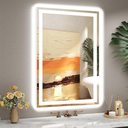 24x36 LED Bathroom Mirror, 6000LM, Separate Front and Back Lights