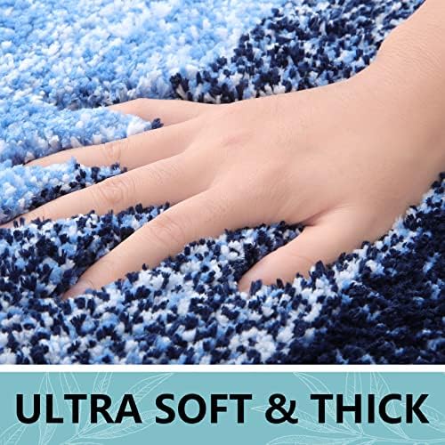 Arotive Microfiber Bathroom Rugs, Shaggy Soft Absorbent Bath Rug, 24x16