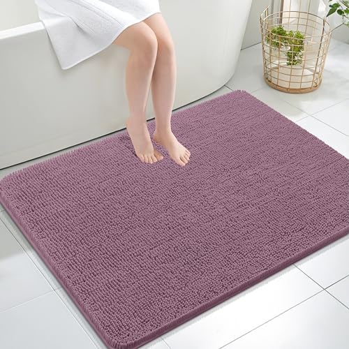 OLANLY Large Bathroom Rugs 40x32, Extra Soft Absorbent Chenille Bath Rugs