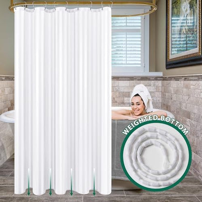 Fabric Shower Curtain Liner 72x72 Inch-Standard Size Cloth Shower Liners