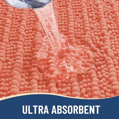 Arotive Bathroom Rugs Mat 47x24, Soft Absorbent Chenille Shaggy Bath Mat
