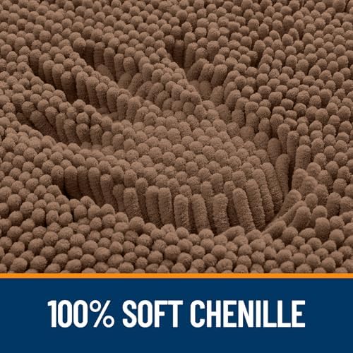 OLANLY Bathroom Runner Rugs 70x24, Extra Soft Absorbent Chenille Bath Rugs