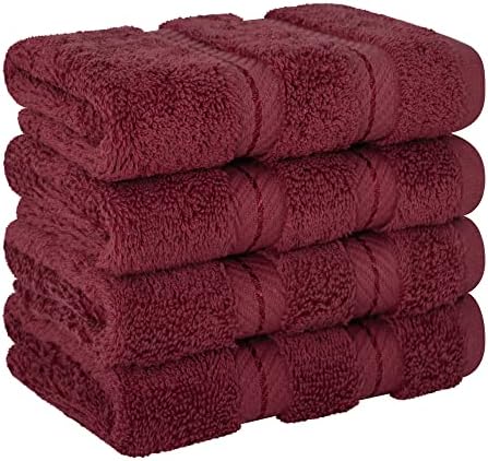 American Soft Linen 100% Cotton Luxury Turkish Towels, 4 PC Washcloth Set