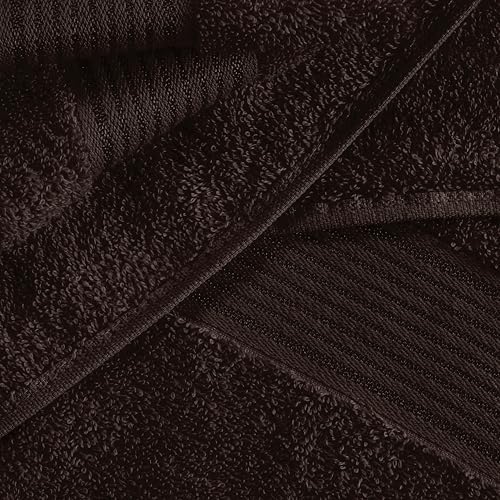 Belizzi Home Cotton 2 Pack Oversized Bath Sheet 35x70, Large Bath Sheet, Ultra Soft, Absorbent, Compact, Eco-Friendly, Recyclable, Quick Drying and Lightweight Towel - Chocolate Brown