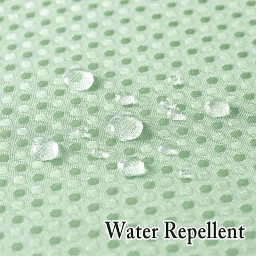 Gibelle No Hook Cloth Mint Green Shower Curtain with Liner, 36x74