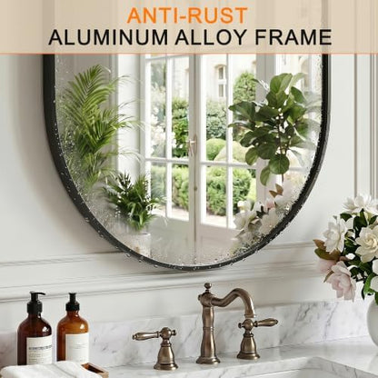 Oval Bathroom Mirror, 2 Pack 20"x30" Black Vanity Mirror for Over Sink