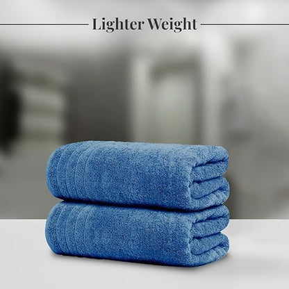 Tens Towels 8 Piece Towel Set, 2 XL Bath, 2 Hand, 4 Washcloth, Blue