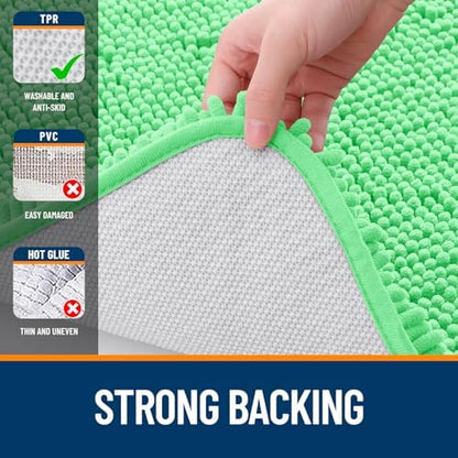OLANLY Bathroom Runner Rugs 59x24, Extra Soft Absorbent Chenille Bath Rugs