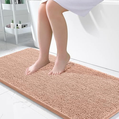 OLANLY Bathroom Runner Rugs 47x24, Extra Soft Absorbent Chenille Bath Rugs