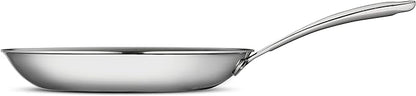 Tramontina Boston Tri-Ply Clad Stainless Steel 12-Inch Large Frying Pan, Induction-Ready Skillet, Dishwasher-Safe, NSF-Certified