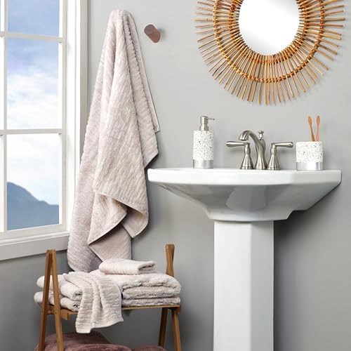 SKL Home CloudSoft Bath Towel, 100% Cotton Luxury, Oatmeal