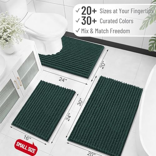 OLANLY Bathroom Rugs 36x24, Thick Soft Absorbent Chenille Bath Rugs