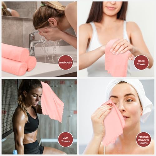 Orighty Washcloths 48 Pack, Ultra Soft Face Towels 12 x 12 inch