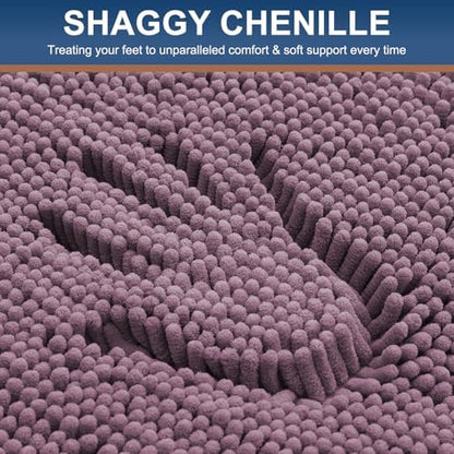 Smiry Toilet Rugs U-Shaped 24x20, Extra Soft Absorbent Contoured Bath Mat