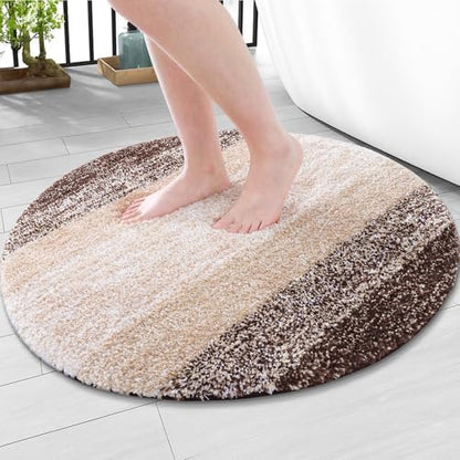 Arotive Microfiber Bathroom Rugs, Shaggy Soft and Absorbent Bath Rug, 30x30