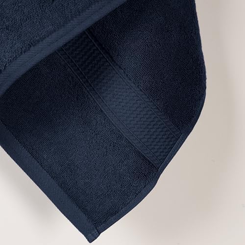 SUPERIOR Egyptian Cotton Plush & Absorbent, Bath Towel Set of 2, Navy Blue