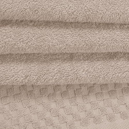 MyOwn Ultra Soft 3 Pack Cotton Towel Set, Contains a Bath Towels 28x55 inch, a Hand Towels 16x24 inch & a Wash Coths 12x12 inch, Ideal Everyday use, Compact & Lightweight - Tan