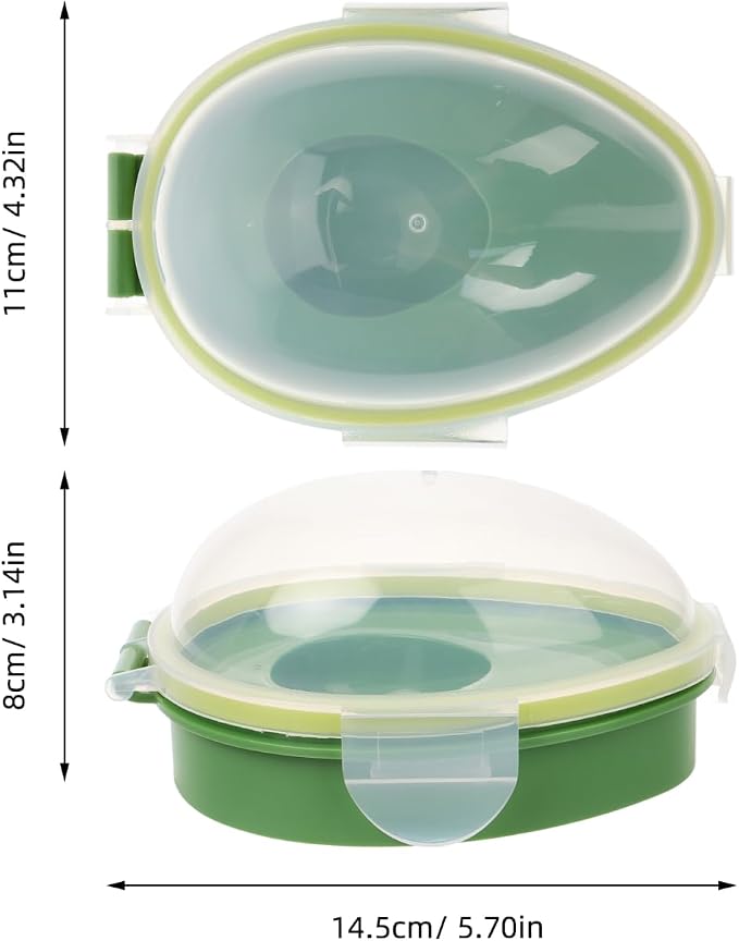 DOITOOL Avocado Keeper, Avocados Storage Container, Reusable Saver Holder, Silicone Fridge Container for Freshness, Refrigerator Vegetable Case Saver, Clear Box for Vegetarians