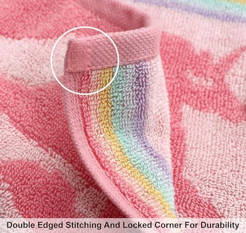 ORIGINAL KIDS Wash Cloth - 100% Cotton Set of 12 Washcloths - Pink Multi