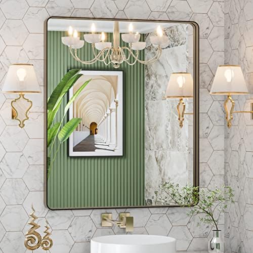 LOAAO 30"X36" Bronze Bathroom Mirror