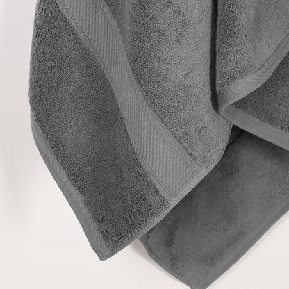 SUPERIOR Egyptian Cotton Plush & Absorbent, Bath Towel Set of 2, Charcoal