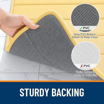 OLANLY Memory Foam Bath Mat 35x24, Super Soft and Absorbent Bathroom Rugs
