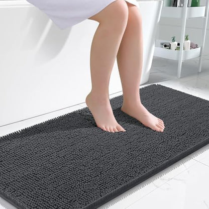 OLANLY Bathroom Runner Rugs 47x24, Extra Soft Absorbent Chenille Bath Rugs