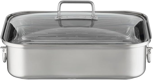 Rösle EXPERTISO Cookware Collection 15" x 11" x 5" Stainless Steel Rectangular Roaser