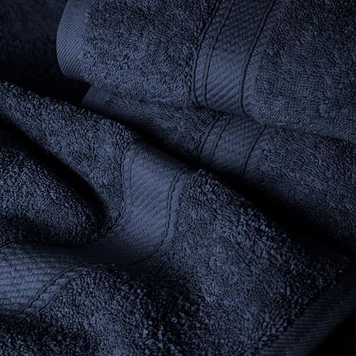 SUPERIOR Egyptian Cotton Ultra Plush & Absorbent, 6 Piece Set, Navy Blue