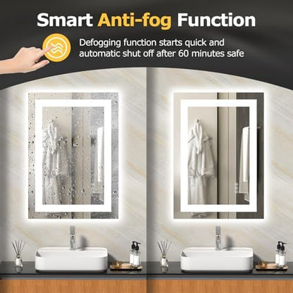 Hivone 20"X28" LED Bathroom Mirror with Lights, UL Listed