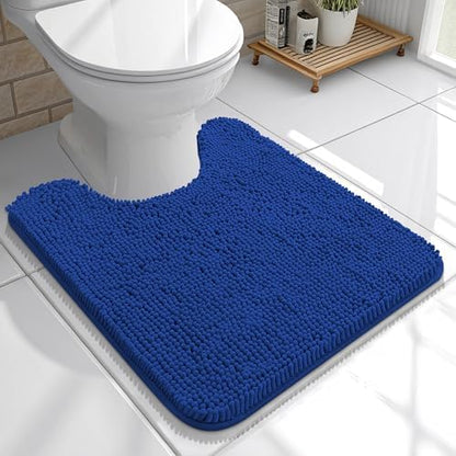 OLANLY Toilet Rugs U-Shaped 20x20, Soft Absorbent Chenille Contour Rugs