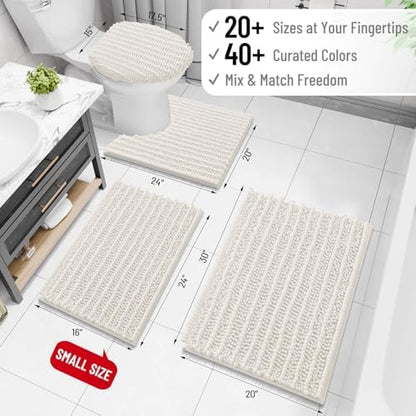 Arotive Bathroom Rugs Mat 44x24, Soft Absorbent Chenille Shaggy Bath Mat