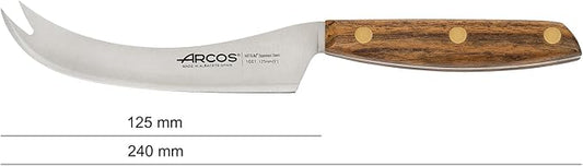 Arcos Serie Nordika - Cheese Knife - Stainless Steel NITRUM - Size Blade 125 mm | 5 Inch Inch - Ovengkol Wood Handle 100% natural FSC - 100% Recycled Packaging