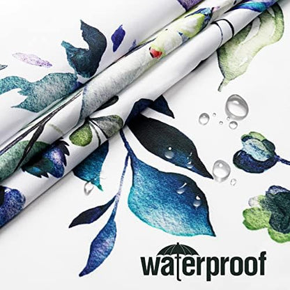 Gibelle Green Eucalyptus Shower Curtain, Watercolor Floral Print, 54x72