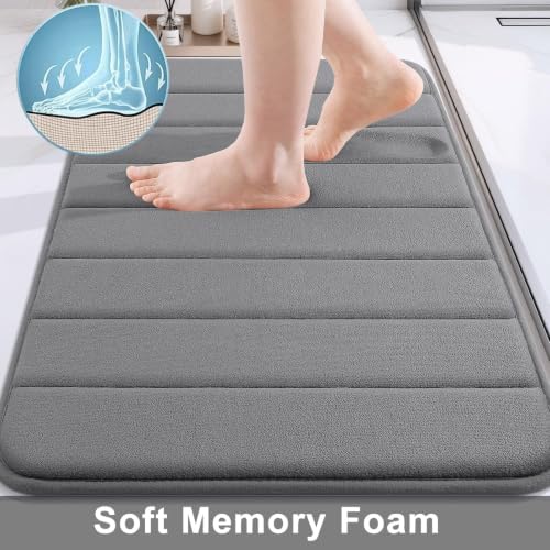 Buganda Memory Foam Bath Mat 35 x 24, Ultra Soft Absorbent Bathroom Rugs