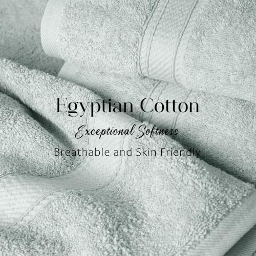 SUPERIOR Egyptian Cotton Ultra Plush & Absorbent, 3 Piece Set, Sea Foam