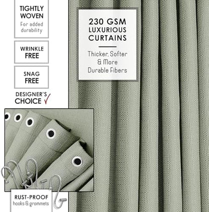 Clara Clark Sage Green Bathroom Set - Bathroom Accessories Set, 24PC Bathroom Accessory Set, Bathroom Sets with Shower Curtain Set, Adhesive Corner Shower Caddy Hanging & Soap Dispenser